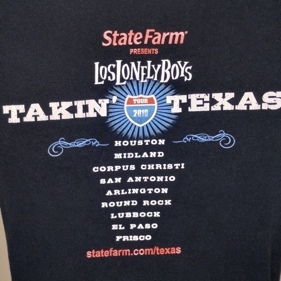 Los Lonely Boys Adult Small Band T-shirt Takin Texas Tour Concert Tee Black 2010 - Picture 6 of 7